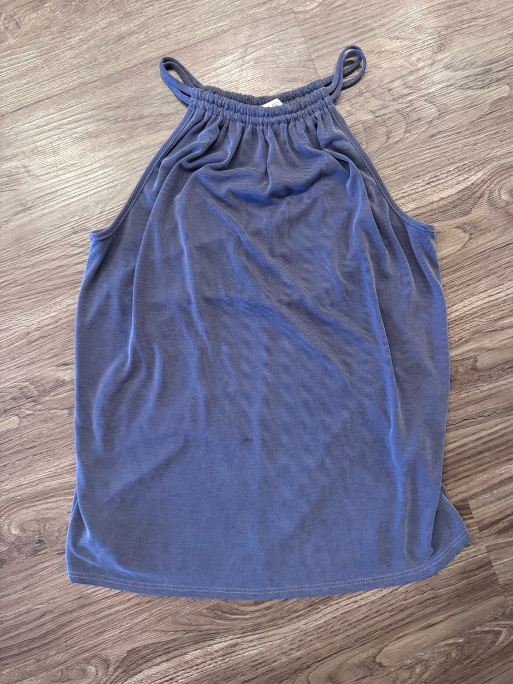 Green Envelope Slate Blue Sleeveless Top